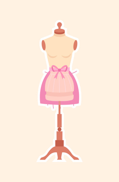 裙子挂在一个特殊的人体模型上图片下载