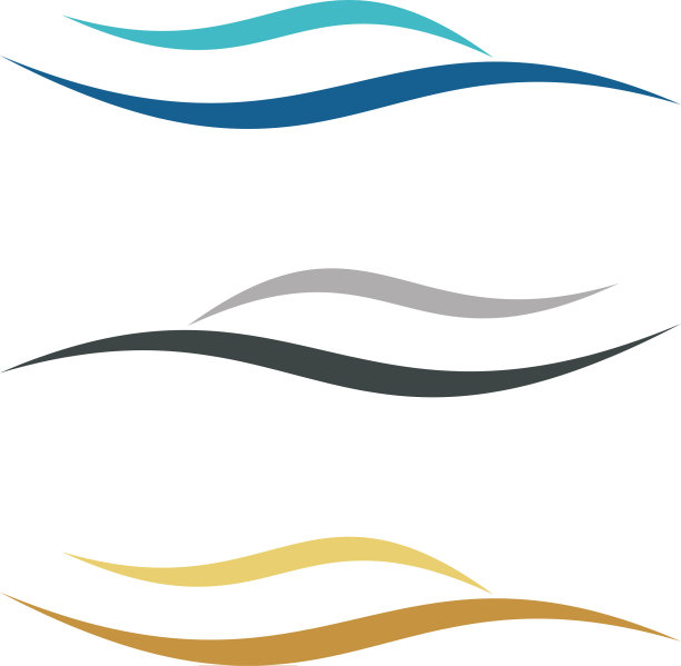 装饰波浪线标志模板设计图片下载