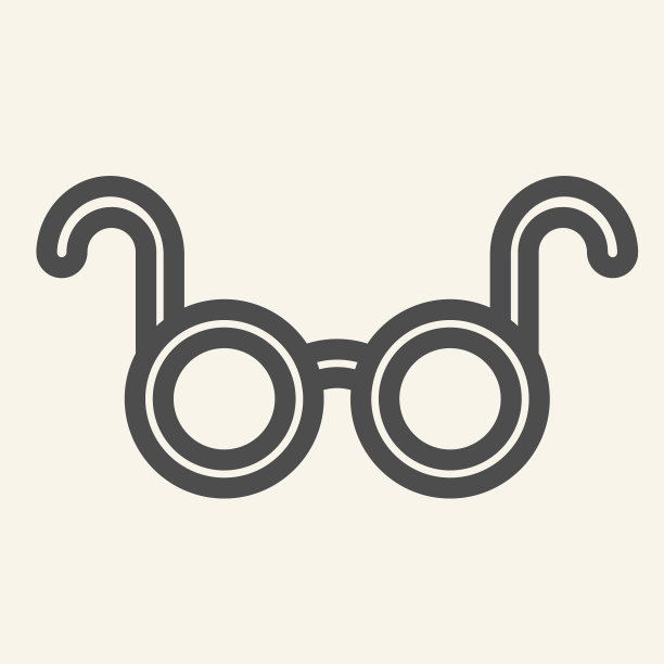 眼镜线图标眼镜光学符号图片下载