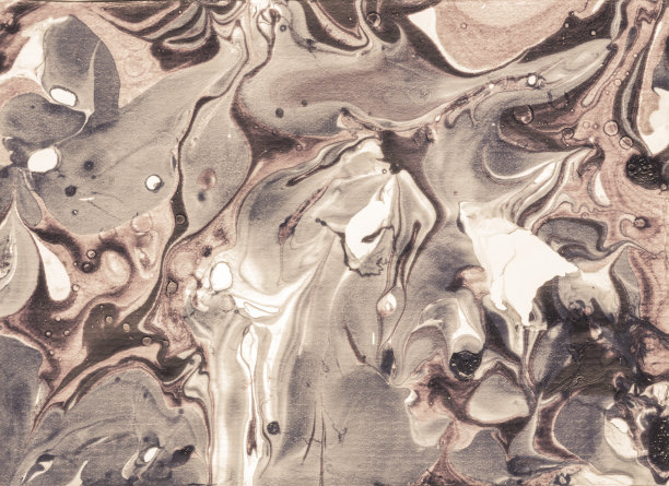 棕色纹理图形画笔，飞溅几何。米色创意流体绘画，丙烯酸颜料流，褐色米色水彩。白色丙烯酸水彩画背景图片下载