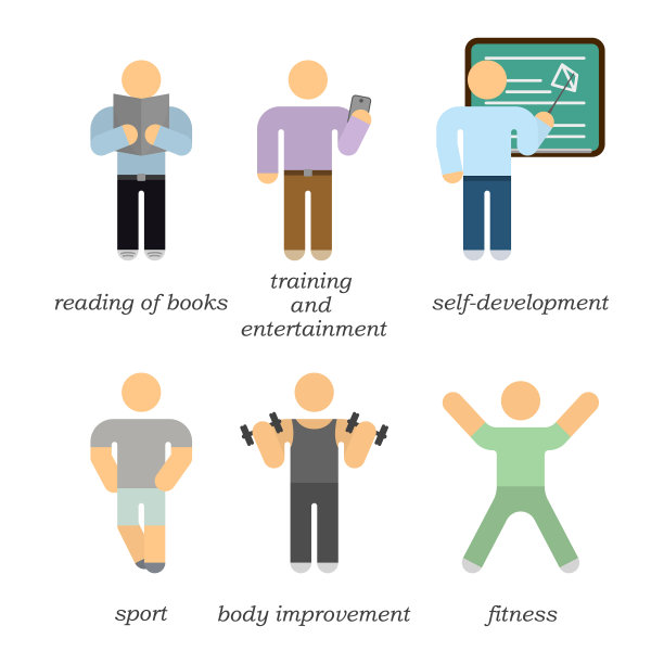 图标设置人们从事自我发展图片下载