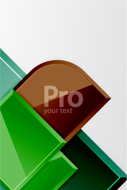 光滑的玻璃方块与圆形元素几何图片下载