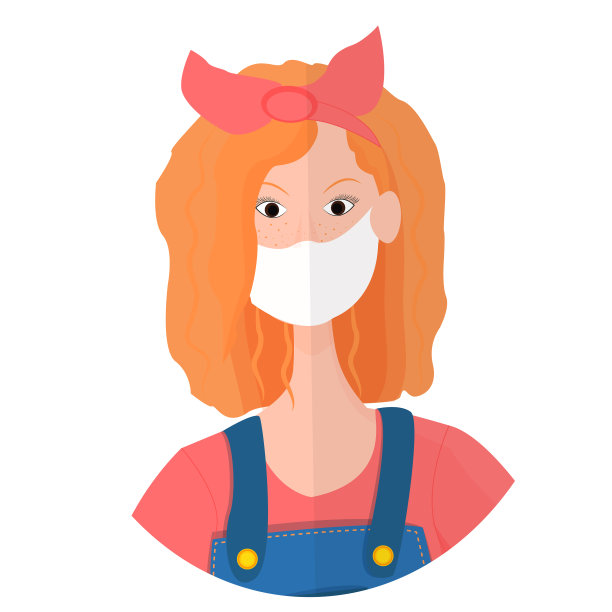 戴口罩的女孩感染了新型冠状病毒图片下载