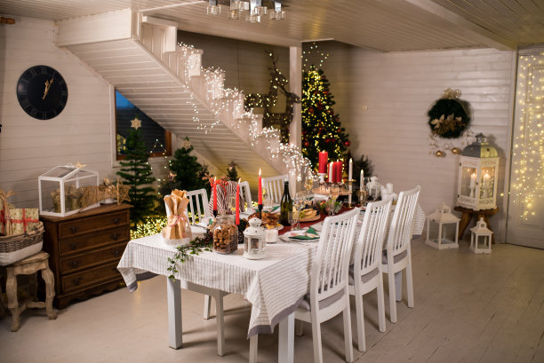 圣诞假期餐厅图片下载