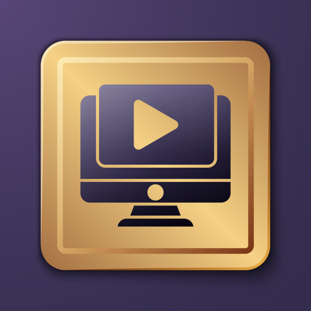 紫色在线播放视频图标上隔离紫色图片下载