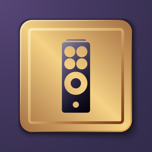 紫色遥控图标隔离在紫色上图片下载