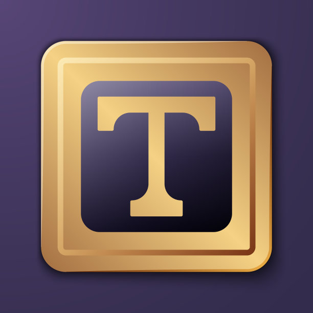 紫色文字图标孤立在紫色背景图片下载