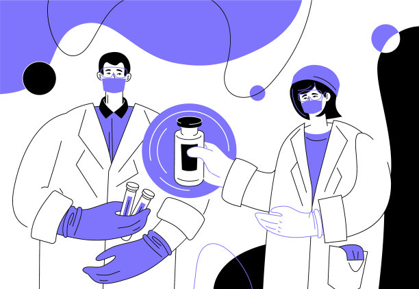 医学实验室-现代平面设计风格图片下载