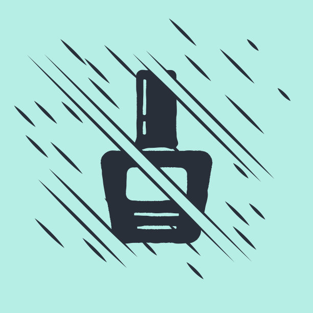 黑色指甲油瓶子图标孤立在绿色上图片下载