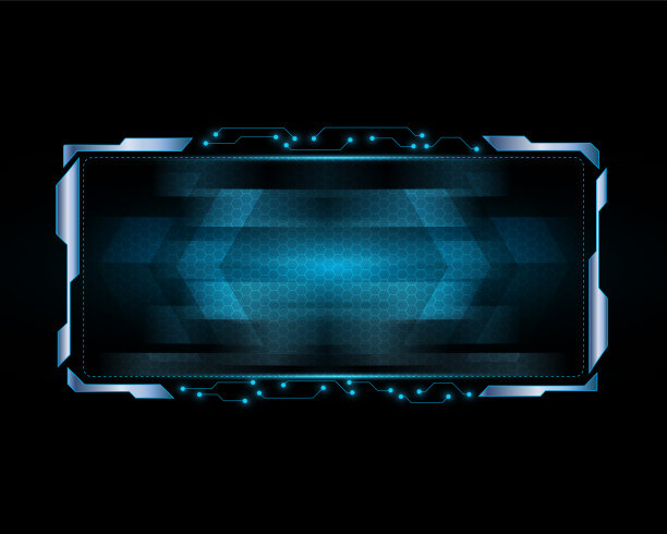 抽象hud ui gui屏幕未来科技虚拟现实插画设计图片下载