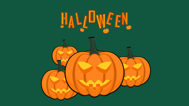 万圣节南瓜和可怕的脸图片下载