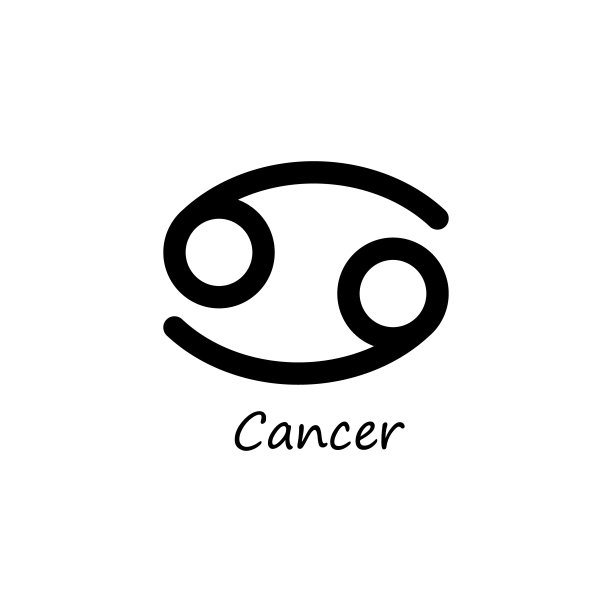 癌症图标：十二生肖黑色线条符号图片下载
