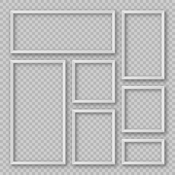 逼真的白空白相框收藏图片下载