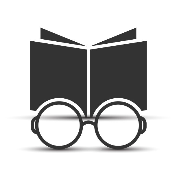 图标为书籍和眼镜股票孤立在一个图片下载
