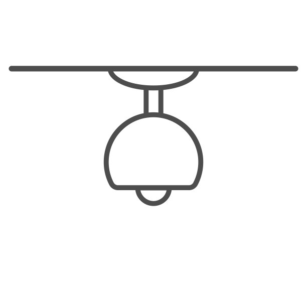 一个孤立的吊灯天花板上的灯图片下载