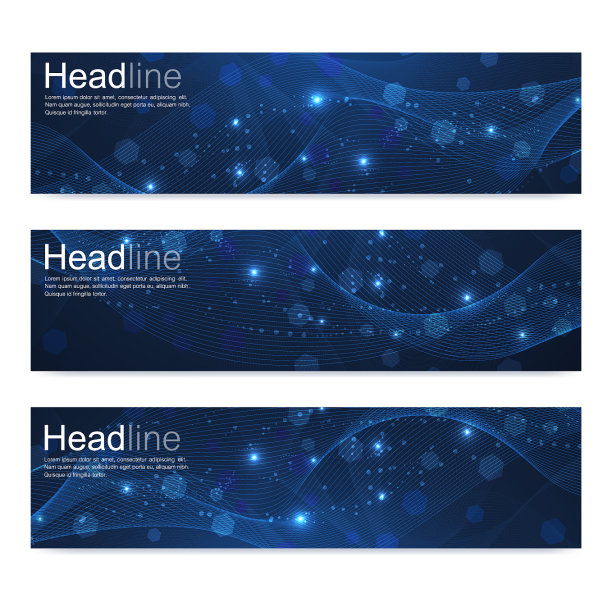 科学设置现代横幅DNA图片下载