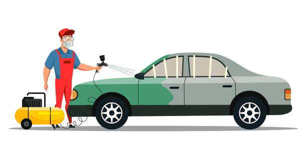 汽车喷绘服务和车身维修图片下载