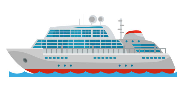 游船被白色隔离图片下载