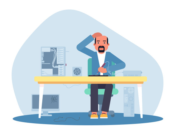 系统管理员技术人员字符修复计算机图片下载