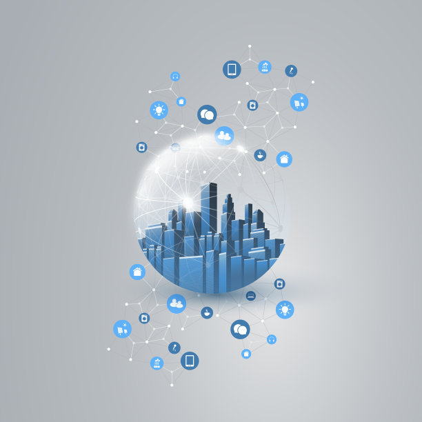 智慧城市，云计算设计概念图片下载