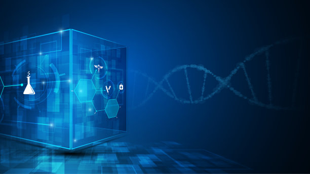 摘要虚拟诊断UI医疗保健创新设计理念背景图片下载