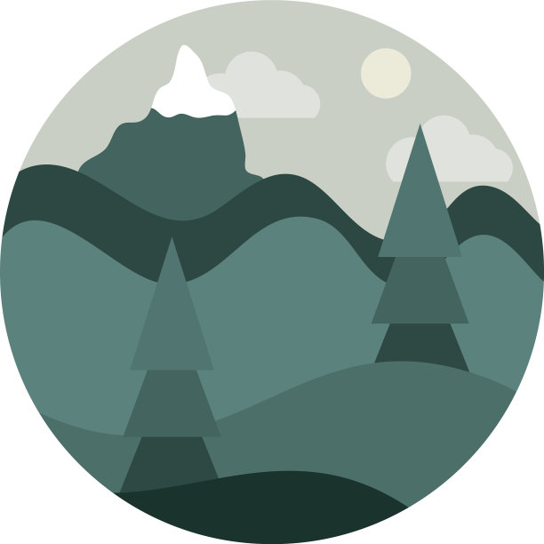 风景自然，风景松树雪山图片下载