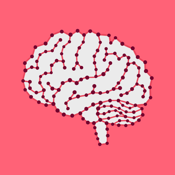 人脑的概念。药品标签插图、广告海报或横幅图片下载