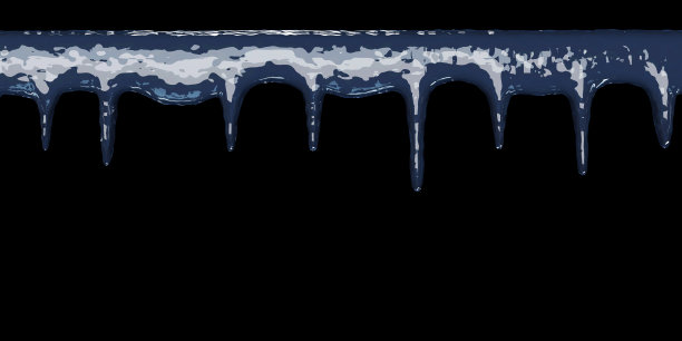 黑色背景上的冰柱图片下载