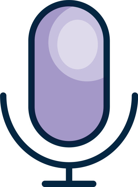 用户界面概念麦克风图标线图片下载