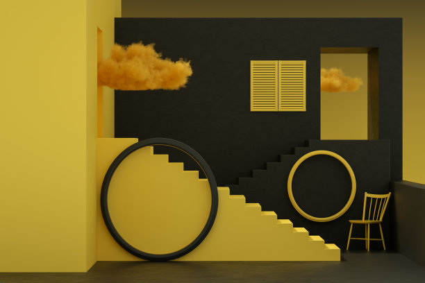 建筑、空框架和楼梯图片下载