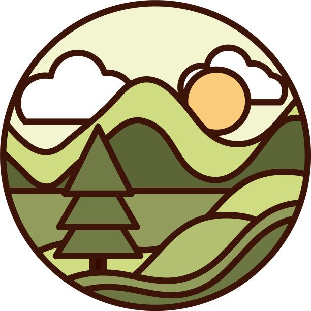 景观自然，山松树，阳光线和填充图片下载