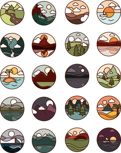 景观自然，山，海，林图片下载