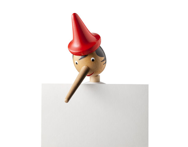 谎言。皮诺曹的空白海报。图片下载