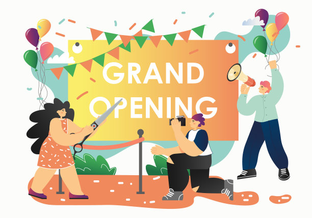 盛大的开幕式设计扁平化图片下载