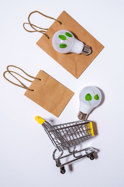 灯泡，节能和环保概念。在白色背景上。购买电力图片下载