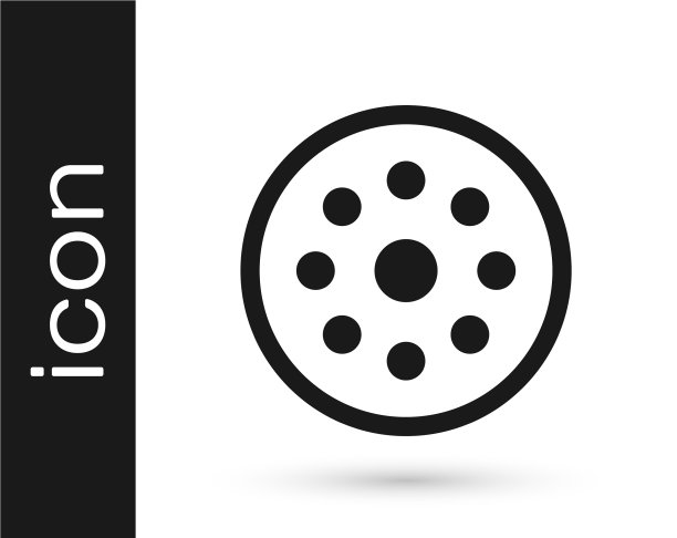 灰色缝纫按钮为衣服图标隔离上图片下载