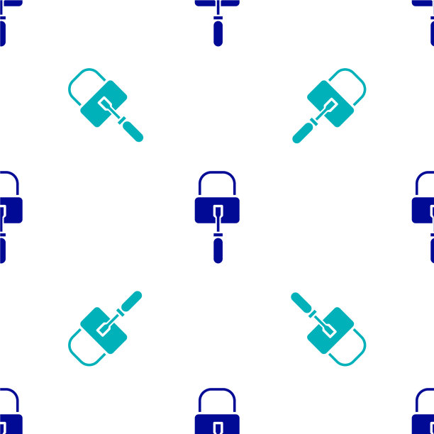 蓝色开锁工具或开锁工具的开锁图标图片下载