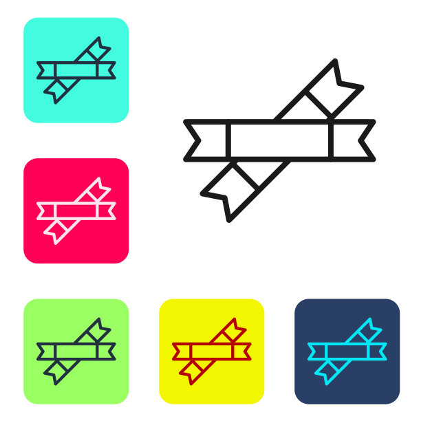 黑线糖贴包图标隔离上图片下载