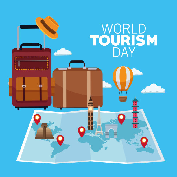 世界旅游日用纸质地图和手提箱来庆祝图片下载