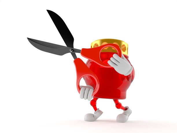 严肃的光人物拿着大剪刀图片下载