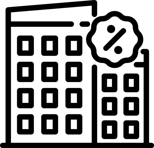 商业机构图标轮廓风格图片下载