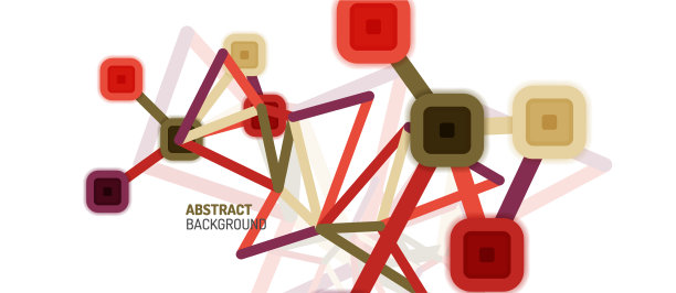 抽象的正方形网点连接方式图片下载