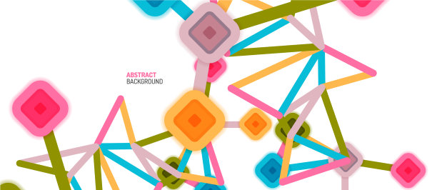 抽象的正方形网点连接方式图片下载