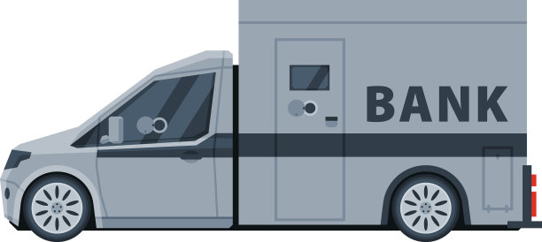 银行现金货车汽车银行货币和贵重物品图片下载