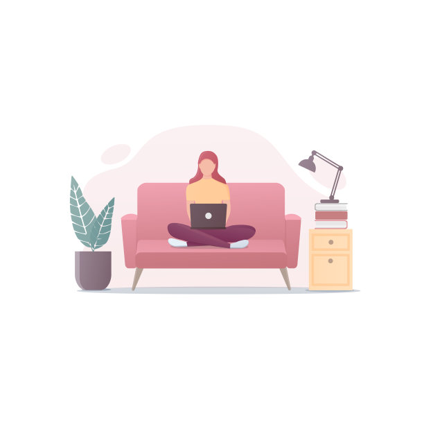 坐在沙发上的女人图片下载