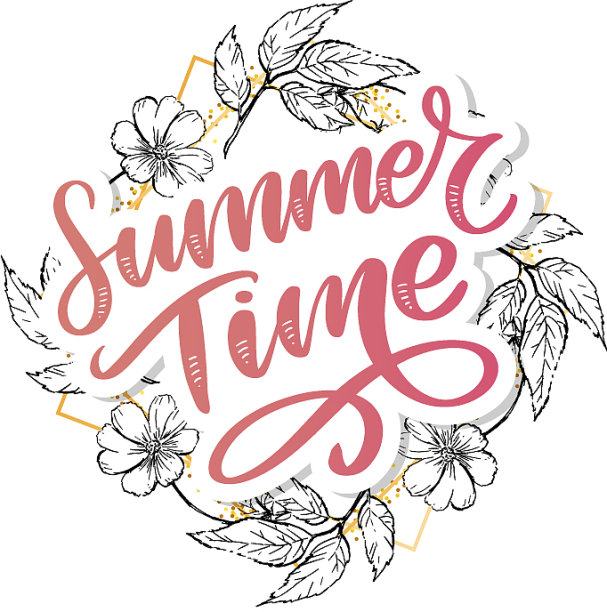 绿色的夏季信花在现代风格图片下载