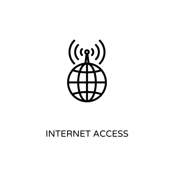 矢量互联网接入图标标志图片下载
