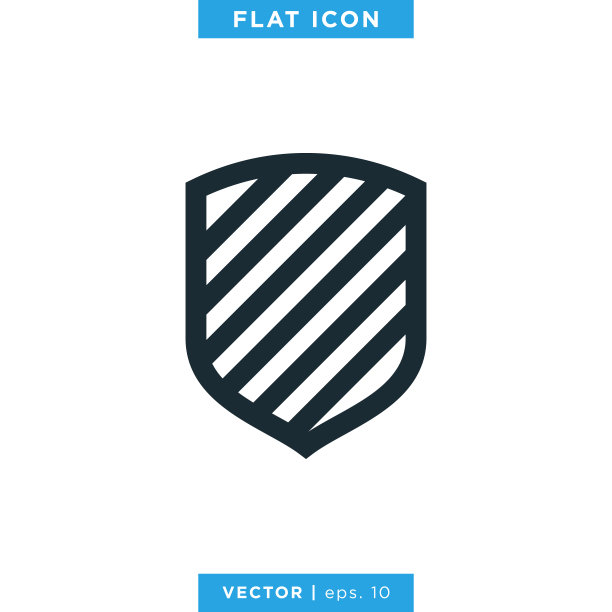 盾图标矢量股票插图设计模板。图片下载