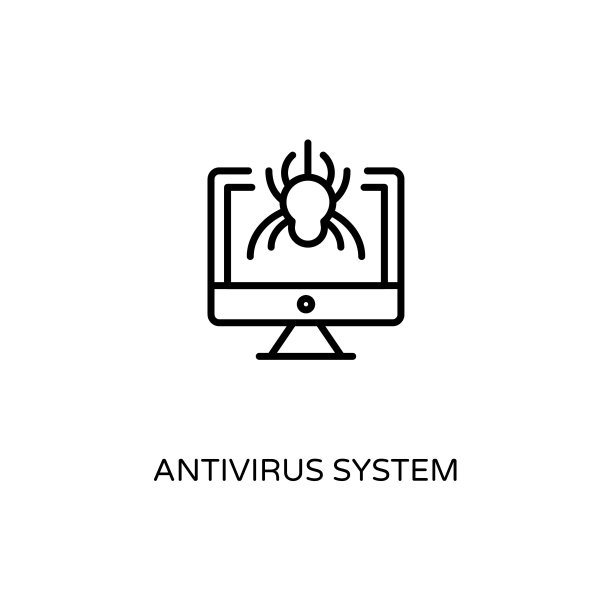 防病毒系统图标在矢量。标识图片下载