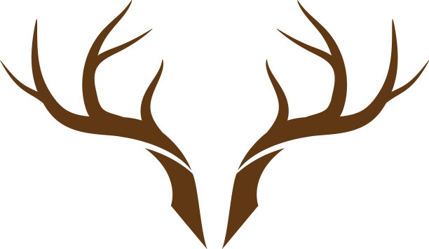 鹿角插图标志图片下载